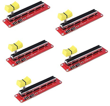 Hailege 5pcs 10K Logarithmisches Schiebe-Potentiometer Log Slide Pot Potentiometer-Modul mit zwei Ausgängen AVR Elektronischer Block