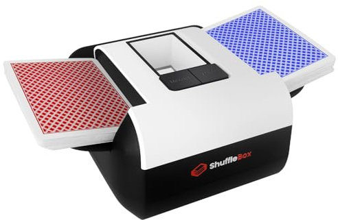 Shufflebox S1 automatischer Kartenmischer mit 2000mAh wiederaufladbarer eingebauter Batterie, 2-Deck-Ultra leise Shuffling-Maschine
