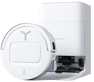 ECOVACS DEEBOT T80 Omni Saugroboter mit Wischfunktion, 18.000 Pa, OZMO Roller Wischwalze mit kontinuierlicher Frischwasser-Selbstreinigung, ZeroTangle 3.0, Moppwäsche mit 40-75℃ heißem Wasser, Weiß