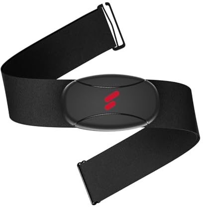 Sportstech Pulsgurt, Herzfrequenzmesser Brustgurt, Bluetooth ANT+, Fitness Tracker für Laufen, Radfahren, Training, IPX4 Wasserdicht, 350 h Batterie, Kompatibel mit Sportstech Live, Wahoo, Polar