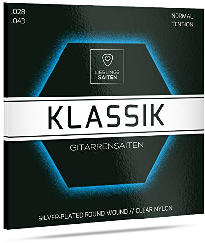 Gitarrensaiten Konzertgitarre – Premium Nylon-Saiten für Klassische Gitarre & Akustikgitarre (6er Set) | Inkl. Gitarren-Ratgeber | Warmer Klang & weiches Spielgefühl für Anfänger