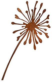 Metall Stecker. Pusteblume. Rost Gartenstecker, Metallstecker, Dekostecker. Blume 90 cm. Art.: 68975