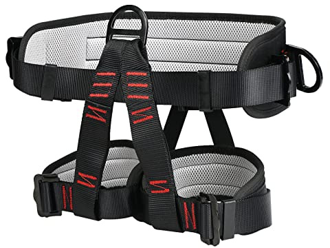 Klettergurte Befestigender Klettergurt Sicherheitsgurt zum Bergsteigen | Halber Körperklettergurt Taille Hüfte Schutz Gürtel für Outdoor Bergsteigen Baumklettern