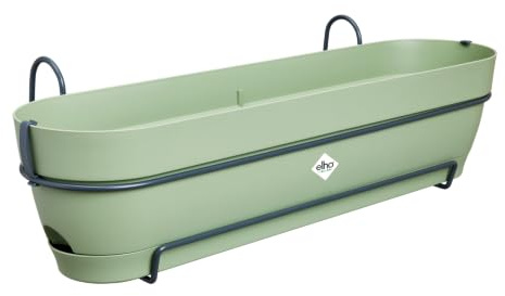 elho Vibia Campana Trough Allin1 70 cm Blumentopf - Pistaziengrün | L 26 x B 70,4 x H 17,7 cm, Integrierte Unterlage