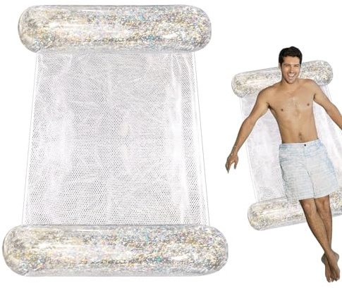 BommFu Aufblasbare Pool Float Hängematte | Pool Spielzeug Luftmatratze Wasser | Aufblasbare Pool Float Liege Tragbar - Wasserhängematte Mehrzweck Wasserfloß Für Pool Lake Beach