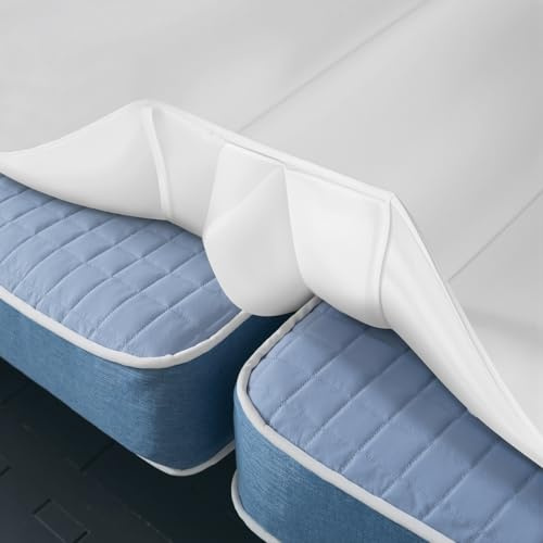 Upgrade 3-in-1 Liebesbrücke für Matratzen mit Spannbettlaken,Matratze Lücke Füller King Bett-mit Blatt Strap Set 198x 190cm-Patent