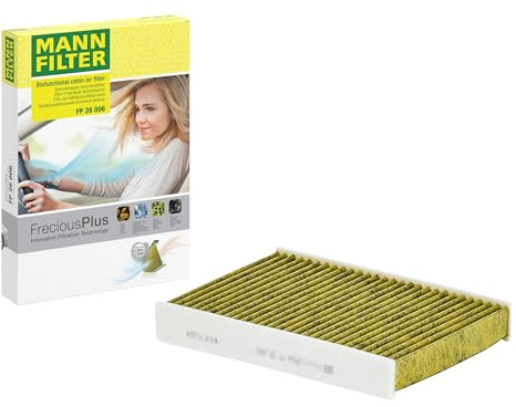 MANN-FILTER FP 26 006 Innenraumfilter/Kabinenluftfilter - FreciousPlus Biofunktionaler Pollenfilter - für Pkw + Transporter
