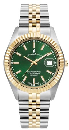 Jacques Du Manoir Inspiration Armbanduhr für Herren in der Farbe Bicolor mit Armband aus Edelstahl, Wasserdichtigkeit: 5 bar, Gehäusedurchmesser: 40 mm, JWN01703