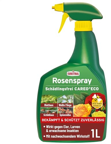 Substral Rosenspray Schädlingsfrei Careo ECO, 1 L - gegen Schildläuse, Weiße Fliege, Blattläuse, Spinnmilben