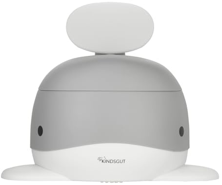 Kindsgut Kinder-Töpfchen, Babytopf WC/Klo, kinderfreundliches Wal-Design und dezente Farben, Toiletten-Training, Dunkelgrau