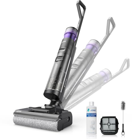 JONR ED 12 Pro Max Nass Trockensauger,17000 Pa, 5 Min Flash Dry Design. | LCD-Display, 180°-Flachdesign, 70℃ Selbstreinigung, 40 Min Laufzeit, Geeignet für Küche,Schlafzimmer & Wohnzimmer.