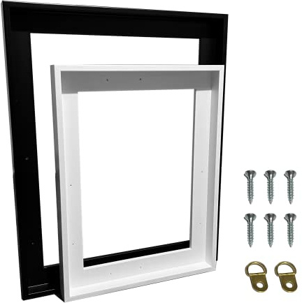 Artnova Schattenfugenrahmen aus Holz für Leinwand 24x30 cm (Schwarz) I Bilderrahmen Schattenleiste Leinwand Rahmen Deko Keilrahmen Gemälde Bilder, vormontiert und sofort einsatzbereit
