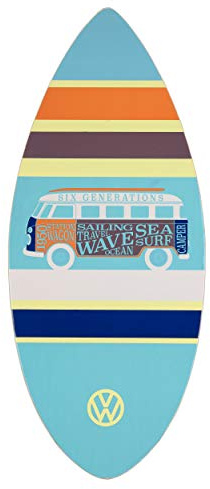 Brisa VW Collection - T1 Bulli Bus Skimboard aus Echtholz | Volkswagen Gleitbrett Surfboard Flachwasser-Board Wellenreiter, Wassersport Wakeboard Strand Deko, Pappelholz