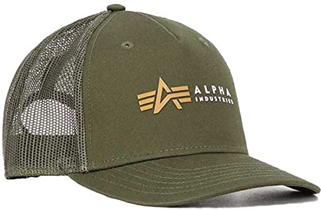 Alpha Industries Unisex Hut Alpha Industries Alpha Label Trucker Cap Trucker Cap für Herren