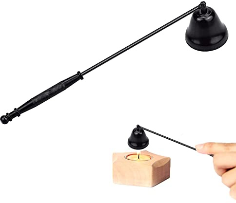 Kerzenlöscher, Dochtlöscher, Kerze Abdeckung, Candle Extinguisher, Glockenförmiger Docht Löscher mit Langem Griff, zum Sicheren Löschen Kerzenflammen, für die Meisten Kerzen, Kerzenzubehör für Party