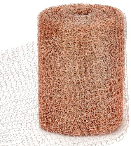 JOONYOEE Kupferband gegen Schnecken Schneckenschutz, Schneckenzaun Kupfer Kupfernetz Schneckenkragen, 100% Kupferdraht Kupferwolle für Garten Schneckenabwehr Hochbeet, Mäuse Abwehr (10m)