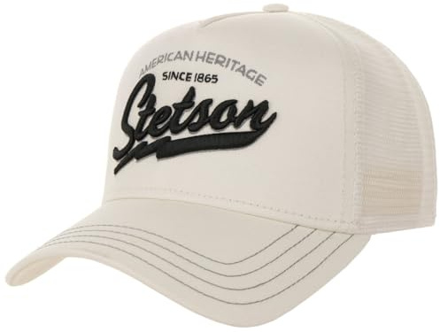 Stetson Since 1865 Trucker Cap Snapback Stoffcap Herren Sommer Winter cremeweiß One Size Small