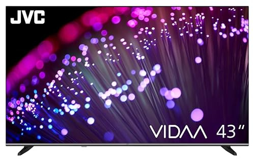 JVC Fernseher 43 Zoll Smart TV VIDAA LT-43VD3555 4K Fernseher UHD, HDR TV mit Dolby Vision und integriertem Triple-Tuner, LED TV schwarz