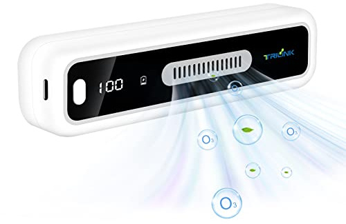 USB Kühlschrank Deo, LED-Display, Mini Ozongenerator Luftreiniger Kühlschrank Geruchskiller, Wiederaufladbar Geruchsneutralisierer, Geruchsentferner für Auto, Schuhschrank, Kleiderschrank