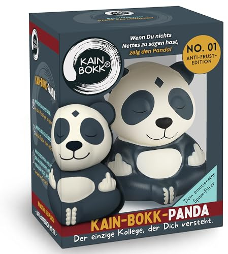 GLÜCKSGUT® Kain BOKK Panda Knautsch-Buddha Anti-Stress Geschenk | Knautsch Panda, Für Büro Kollegen, Abschied, Studenten, Schule