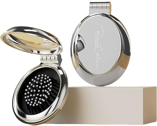 FanSynrare Faltbare Haarbürste mit Spiegel - Reisetaugliche Kompakt Bürste mit Air Cushion & Massage Noppen für Griffiges Haar, Glänzendes Haar - Für Damen & Mädchen