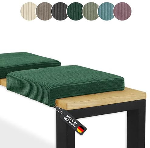 Lycce Klemmkissen 1 Leiste,Cord mit extra Polsterung,grün,Banktiefe ab 35cm