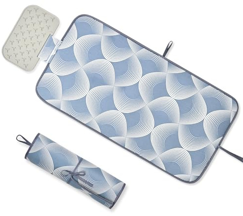 KINGRACK Bügelmatte für Dampfbügeleisen 79x42cm, Bügeldecke für Tisch mit Hitze, Extrem rutschfeste Bügelmatte zum Reisen, bugeltischauflage bugelunterlage, Blau