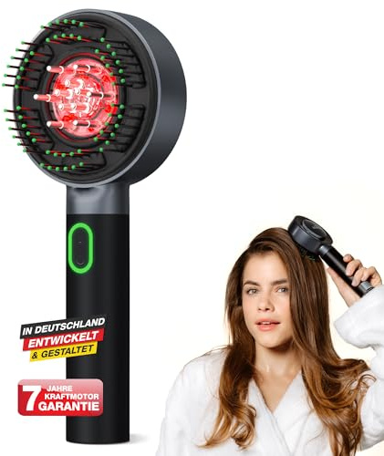 DONNERBERG® MIO Haar- & Kopfhautpflege Elektrischer Haaröl Applikator mit 7 Jahren Kraftmotor Garantie: Die Kopfmassagebürste für entspannende Kopfhautmassage und effektive Haarpflege