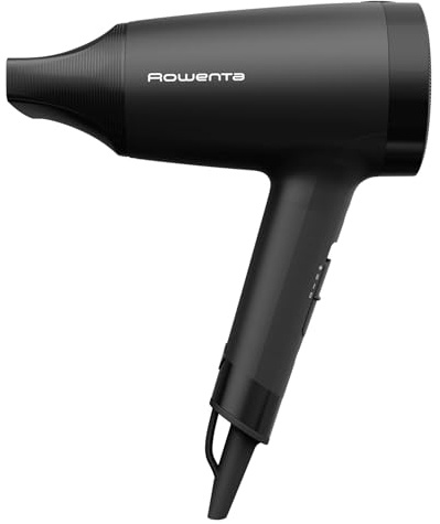 Rowenta CV1801 Express Style Haartrockner, 1900 Effiwatt, 2 Einstellungen, leistungsstark, Kaltlufttaste, 1,8 m Netzkabel, kompaktes und ultraleichtes Design, Schwarz