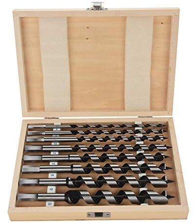 Estink Schlangenbohrer Set, 8tlg Hex Bohrer Holzbohrer Spiralbohrer Set Hex Auger Holzbohrer Durchmesser 6mm 8mm 10mm 12mm 14mm 16mm 18mm 20mm Metallbohrer-Satz