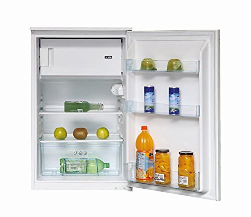 Candy CM4S59EW Einbau-Kühlschrank mit Gefrierfach I Schlepptürtechnik I Eintürig I Nische 88 cm I 163 Liter I Kühlteil 100 Liter I Gefrierteil 15 Liter I 1 Gemüseschublade I 2 Glasplatten