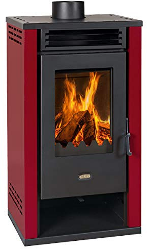EEK A+ Kaminofen Prity K2 GT Bordeaux, dauerbrandfähig – 8,1kW