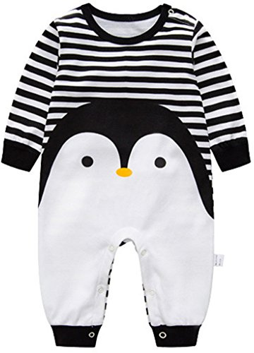 Minizone Babyschlafanzug Jungen Strampler, Baumwolle Einteiler mit Druckknöpfen - Atmungsaktiv Langlebig Weich - Ideal zum Spielen Schlafen 3-6 Monate