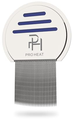 Ph Pro Heat Läusekamm Nissenkamm Extra Fein Kinder - Nissenkamm für Lange Haare - Lausen Kamm Mensch - Lice Comb aus Edelstahl - Nitty Gritty Kopfläuse.