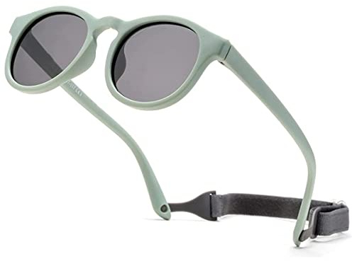 iNszkoos Polarisierte Baby Sonnenbrillen mit Riemen Verstellbar für Kleinkinder 0-36 Monate, Outdoor UV400 Schutz Weicher Silikonrahmen Sport Baby Sonnenbrille für Neugeborene Kinder Jungen Mädchen