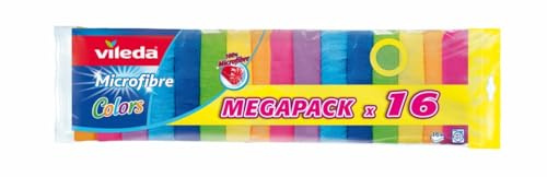 Vileda Microfaser Colors Allzwecktuch, 100% Microfaser, bunt, 16