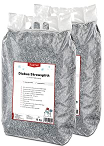 Streusplitt 2x 15 kg Sack Streugranulat als Streusalz Ersatz Umweltfreundlich Salzfrei 1-3 mm Körnung