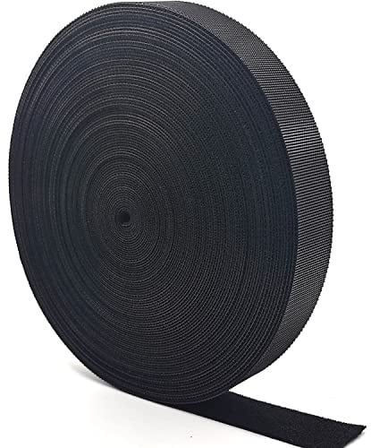 Klett Kabelbinder wiederverschließbar Klettband Klettbandrolle 20mx 2cm Breit Kabelmanagement Kabelorganizer Klettkabelbinder Klettverschluss Klettband Zum Nähen zuschneidbar Schwarz