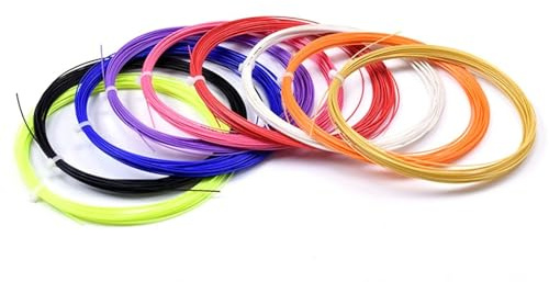 Badmintonsaite BG65 – Schlägersaiten, Schläger-Saiten, Badminton-Saite, zufällige Farbe, Ersatz-Badminton-Saitenspule für Sport, Badminton, Training, 10 Stück