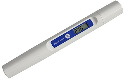 AMTAST PH-Tester ohne Kalibrierungsstift, PH-Messgerät mit Temperaturfunktion, Flüssigkeitstest für Haushalt, Getränke, Labor usw., Auflösung 0,01, 0~14 PH-Bereich, Temperatur 0~60℃