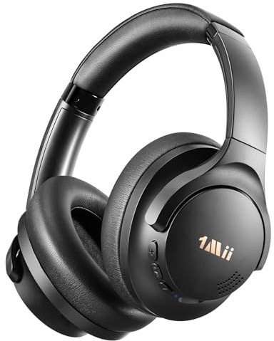 1Mii Y8+ Noise Cancelling Kopfhörer Over-Ear Bluetooth Kabellos, Schwarz | Hybrid ANC, 100h Spielzeit, BT 6.0, Bequem, LDAC Hi-Res Audio, Tiefbass, Individueller EQ per APP für Reisen & Flugzeug