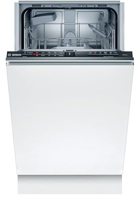 Bosch Serie 2 SPV2IKX10E Vollintegrierter Geschirrspüler 45 cm, 9 Maßgedecke, Home Connect, EEK F