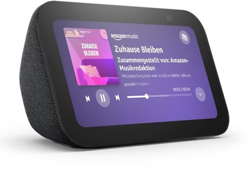 Echo Show 5 (Neueste Generation) | Kompakter smarter Touchscreen zum Steuern deines Smart Homes und mehr | Anthrazit, mit Alexa+ Early Access