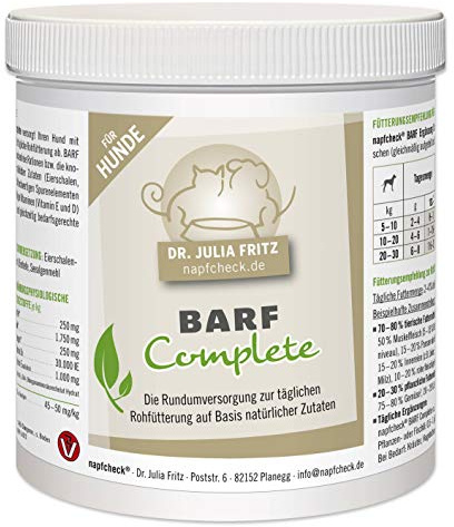 napfcheck Barf Complete - fachtierärztlich entwickelte Komplettergänzung - für Hunde - 500 g