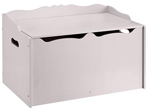 Amazon Basics Spielzeugkiste aus Holz, Grau, 76.2 x 45.7 x 48.3 cm