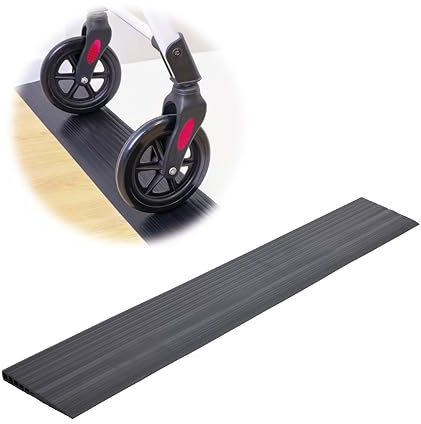 PEPE Mobility Türschwellenrampe 2 cm, PVC, kürzbar 100 cm, 500 kg | Für Saugroboter und Rollstuhl, Rutschfeste Oberfläche, Nahtloser Übergang im Innenbereich, Mit Cutter zuschneidbar