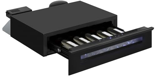 Amica Weintemperierschublade freistehend 13 l X‑Type Design 5‑Flaschen‑Kapazität elektronische Steuerung UV‑Schutz – weintemperierschraenke Schwarz