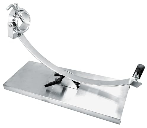 Nerthus FIJ 1233 Schwenkbarer Schinkenhalter mit drehbarem Kopf aus Edelstahl zum Schneiden von Schinken und Vorderschinken