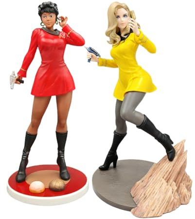 Starida Anime-Filmfigur, Kommandooffizier und Nyota Uhura-Figur, PVC, Manga-Charakter, Statue, Heimdekoration, Sammlerstück, Geschenke, 2 Stück