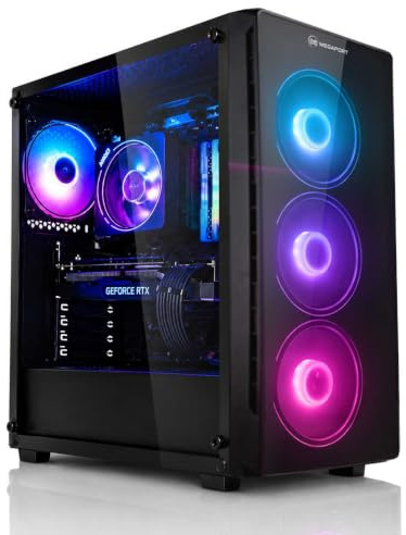 Megaport Gaming PC Jet II AMD Ryzen 5 5600 • GeForce RTX5060 8GB • 16GB DDR4 • 1000GB M.2 SSD • Luftkühlung • Windows 11 • Gamer PC Computer Gaming Rechner